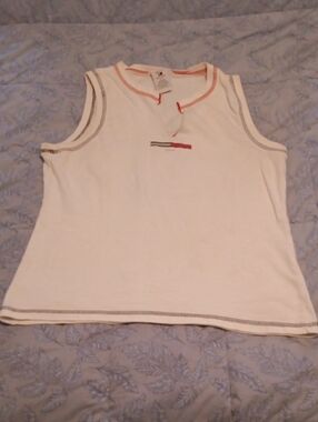 Tommy Hilfiger White Sleeveless Tank with Contrast Trim Size M